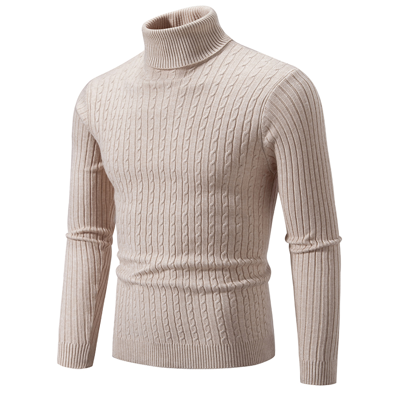 Turtleneck men s knit business sweater高领男士针织衫商务毛衣