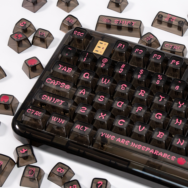 COOLKILLER黑透明动物世界键帽PC材质142全键原装CK75/98十心轴帽