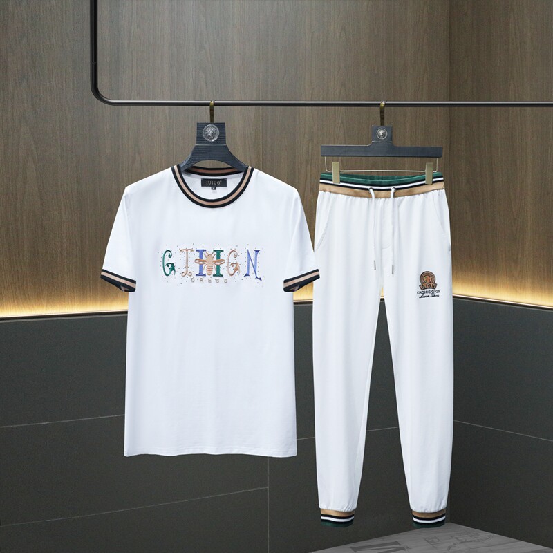 2024夏季 IUIUG丝光棉短袖长裤套装男 可单件卖 D320-T87643-P205图片