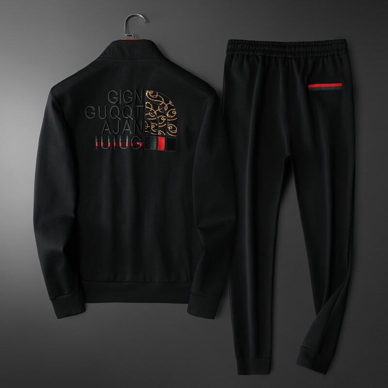 D215-T27531-P2802022秋冬欧货双丝光卫衣运动休闲套装男平铺，男装休闲套装，电商D320(原D215)