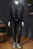 D215-27293-P1452022秋冬新款轻奢重工刺绣外套夹克上衣男假模，男装夹克，电商D320(原D215)