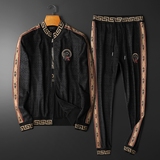D215-T21236-P2802022秋冬欧货高端粒绒卫衣运动休闲套装男平铺，男装休闲套装，电商D320(原D215)