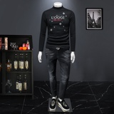 2025秋冬新款羊毛打底衫轻奢品质半高领D320-88405-P115，男装卫衣，电商D322