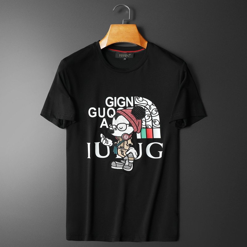 2022欧洲站夏季新款伦古奇潮流丝光短袖t恤男D215-27579-P75，男装T恤，电商D320(原D215)