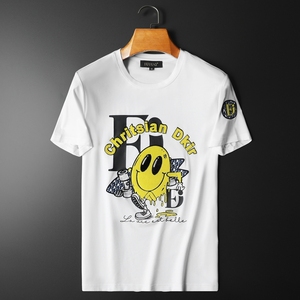 2022欧洲站夏季新款 伦古奇潮流丝光短袖t恤男 D215-27595-P75,男装T恤,电商D320(原D215)