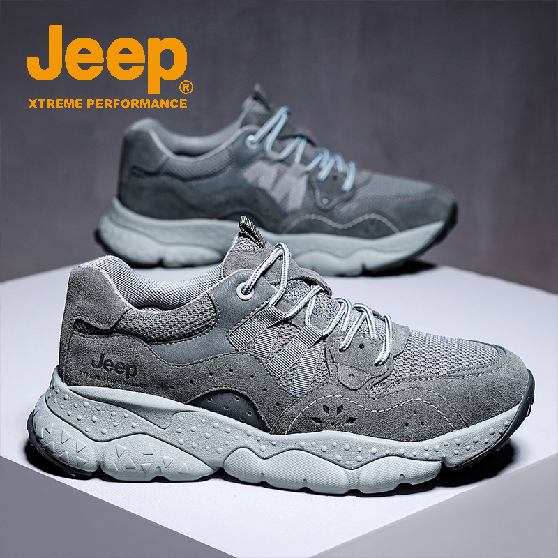 jeep2025新款夏季透气网面休闲鞋
