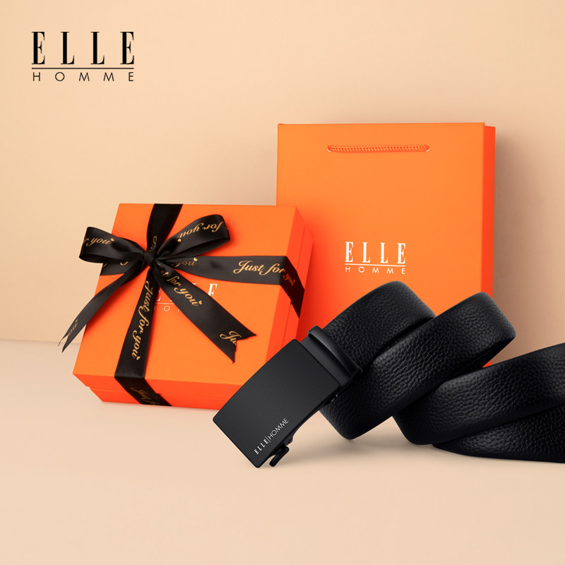法国ELLEHOMME男士百搭真皮腰带