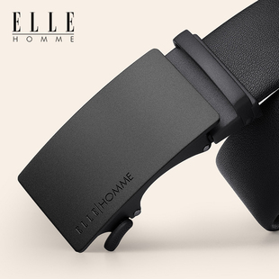 ELLE 裤 HOMME皮带男士 自动扣商务休闲男款 带 真皮腰带2025新款 正品
