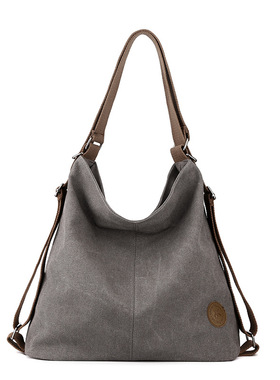 2025新款单肩包女包潮流百搭简约时尚韩版大容量双肩手提帆布背包