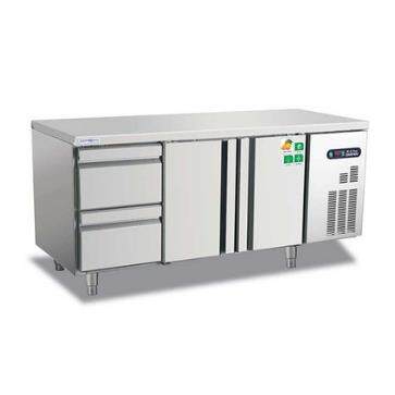 冰立方AWR1800L2D2风冷冷藏工作台两门两抽屉平面操作台