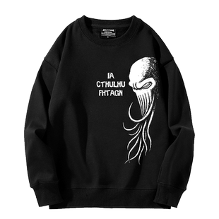 克苏鲁的呼唤圆领卫衣男死灵之书结界咒文旧日支配者秋冬加绒上衣