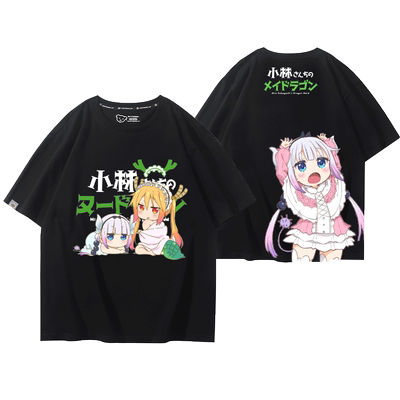 小林家的龙女仆康娜托尔cos周边短袖男女夏季纯棉宽松百搭T恤休闲