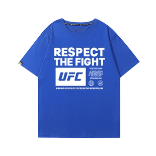 UFC新款MMA综合格斗尊重战斗为你而战男女训练运动短袖T恤衫纯棉