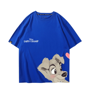小姐与流浪汉长云丽滴狗联名周边短袖男女情侣夏季纯棉T恤