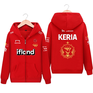 LOL英雄联盟T1 faker周边连帽开衫卫衣男女秋冬宽松夹克外套