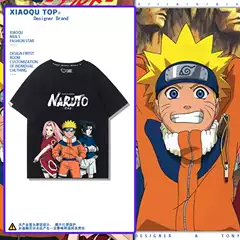 Naruto Anime Naruto, Sasuke, Sakura, Kakashi Merchandise Short-Sleeve Unisex Summer Pure Cotton T-Shirt Clothing Trendy