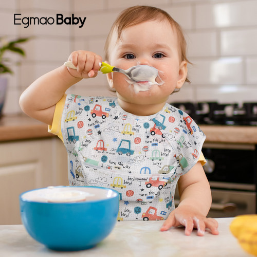 Egmaobaby上翻围兜防水防污