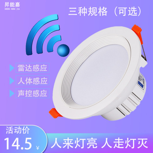 昇能嘉人体感应筒灯过道走廊物业