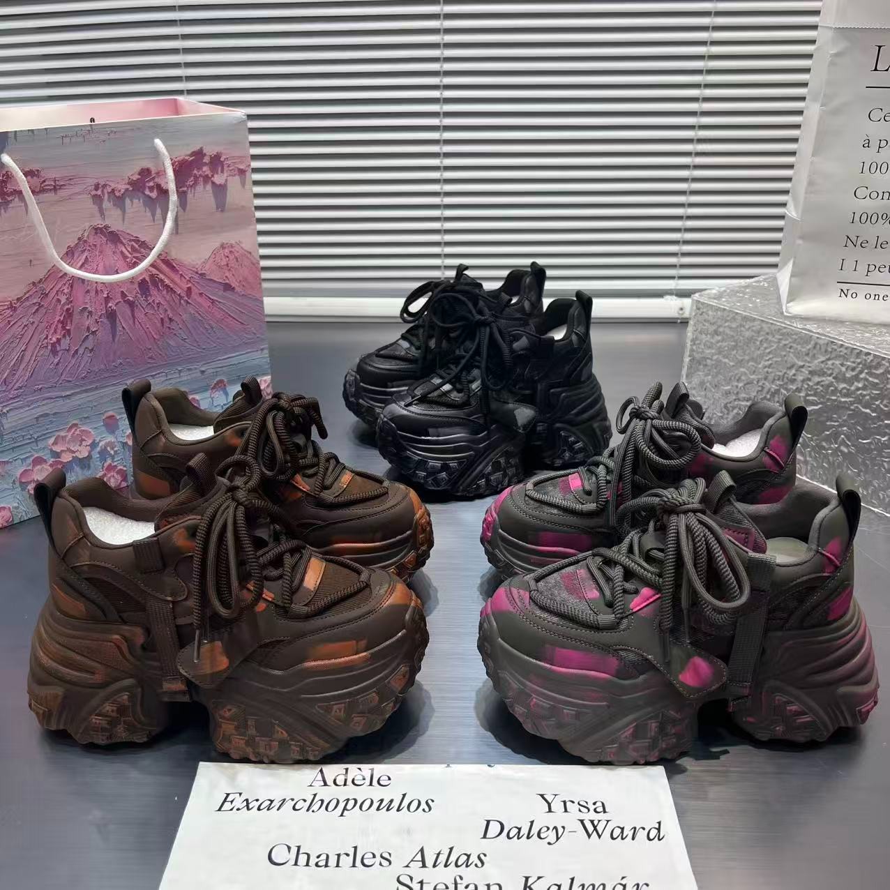 欧洲站厚底增高10cm老爹鞋