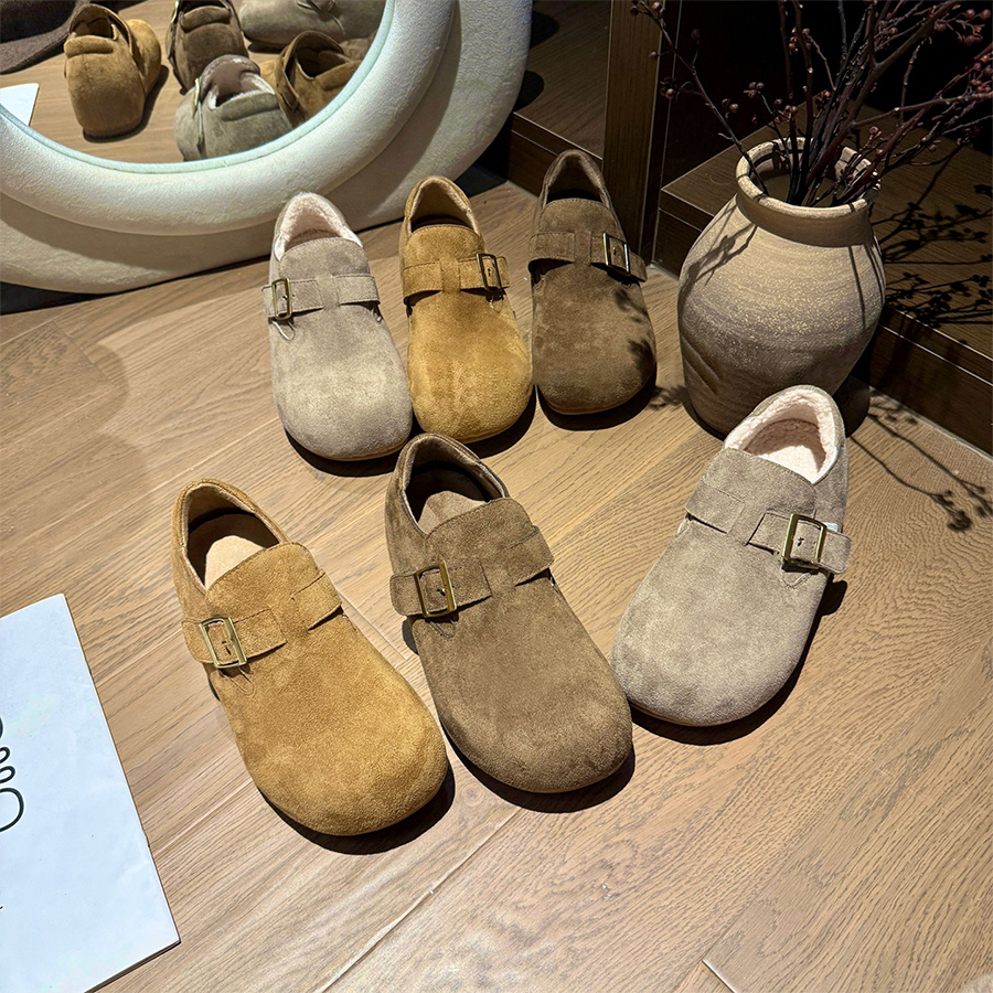 【现货送退货宝】加绒勃肯单鞋女