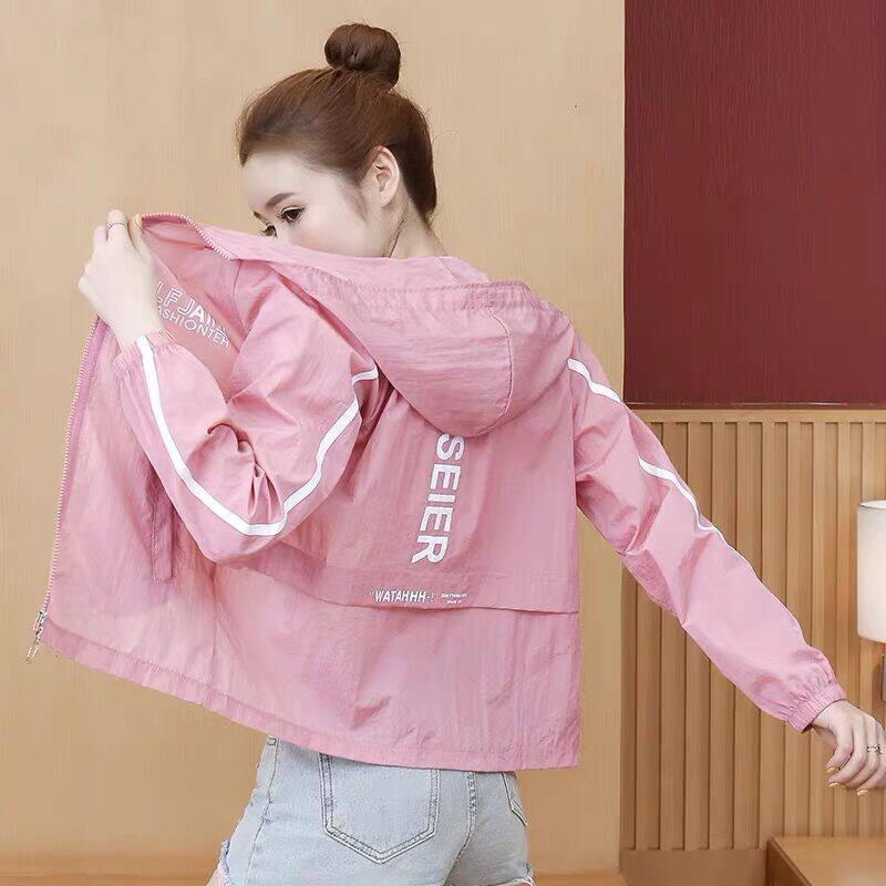 短款女士防晒衣女2020夏季新款韩版防紫外线宽松透气防晒服薄外套