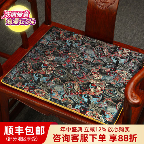 中式实木餐椅圈椅四季通用坐垫