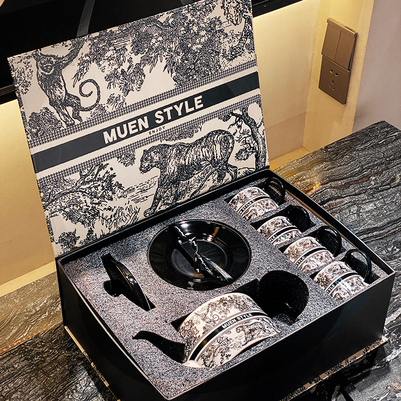 陶瓷花茶壶套装家用2025新款茶具喝水杯高颜值客厅待客泡茶壶礼盒,餐饮具,花草茶具,淘宝优惠券,粉丝福利购,淘宝优惠卷