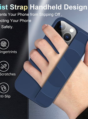 新弹力腕带适用iphone15promax手机壳13纯色iponhe13萍果14pormas平果12全包pr0max防摔11透明pro硬壳max男女