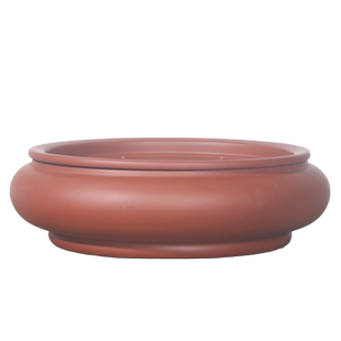 潮州手拉紫砂茶船壶承朱泥工夫茶盘圆形大号10寸家用茶台蓄水茶海