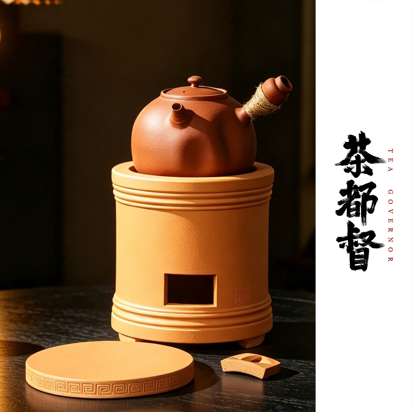 龙桂强明仕炉红泥炭炉煮茶烧水炉