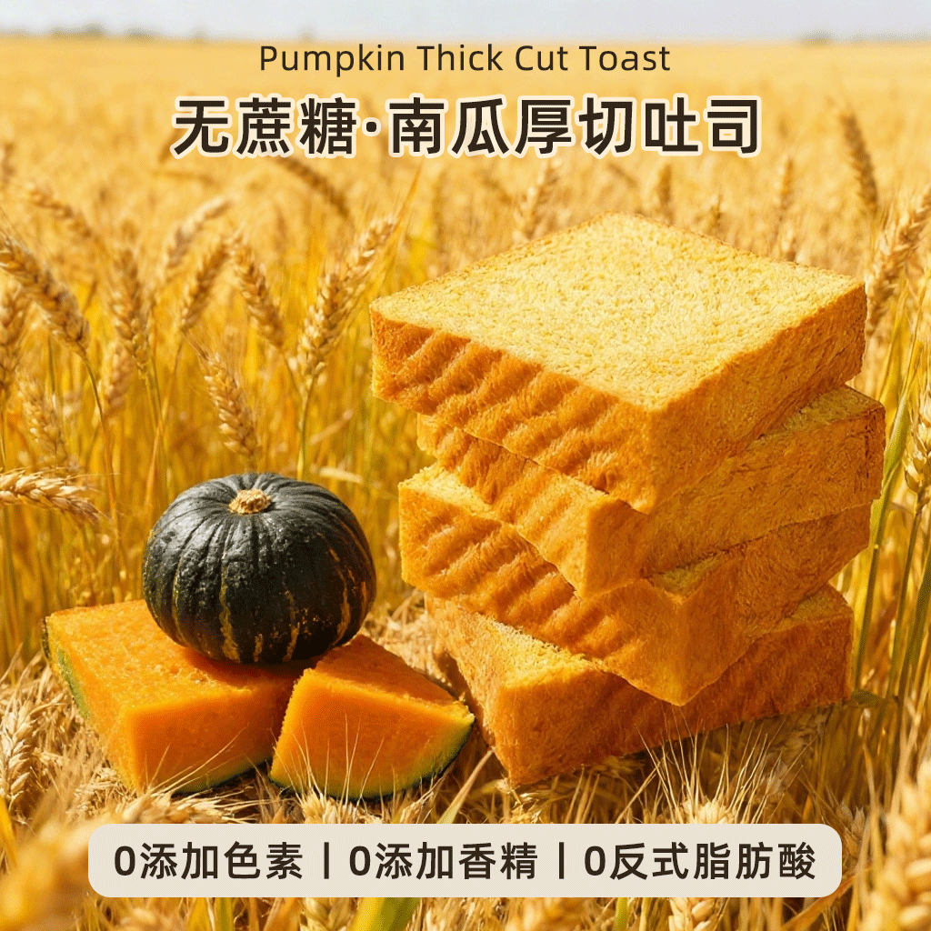 【然利】0添加厚切南瓜吐司面包