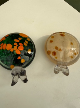 手工玻璃甲虫苹果小动物造型装饰摆件家居桌面工艺品创意装饰软装