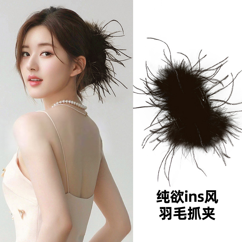 黑色发夹高级感发卡夹子头饰