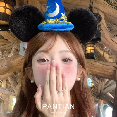 米奇白色月亮发箍蓝色魔法帽头箍