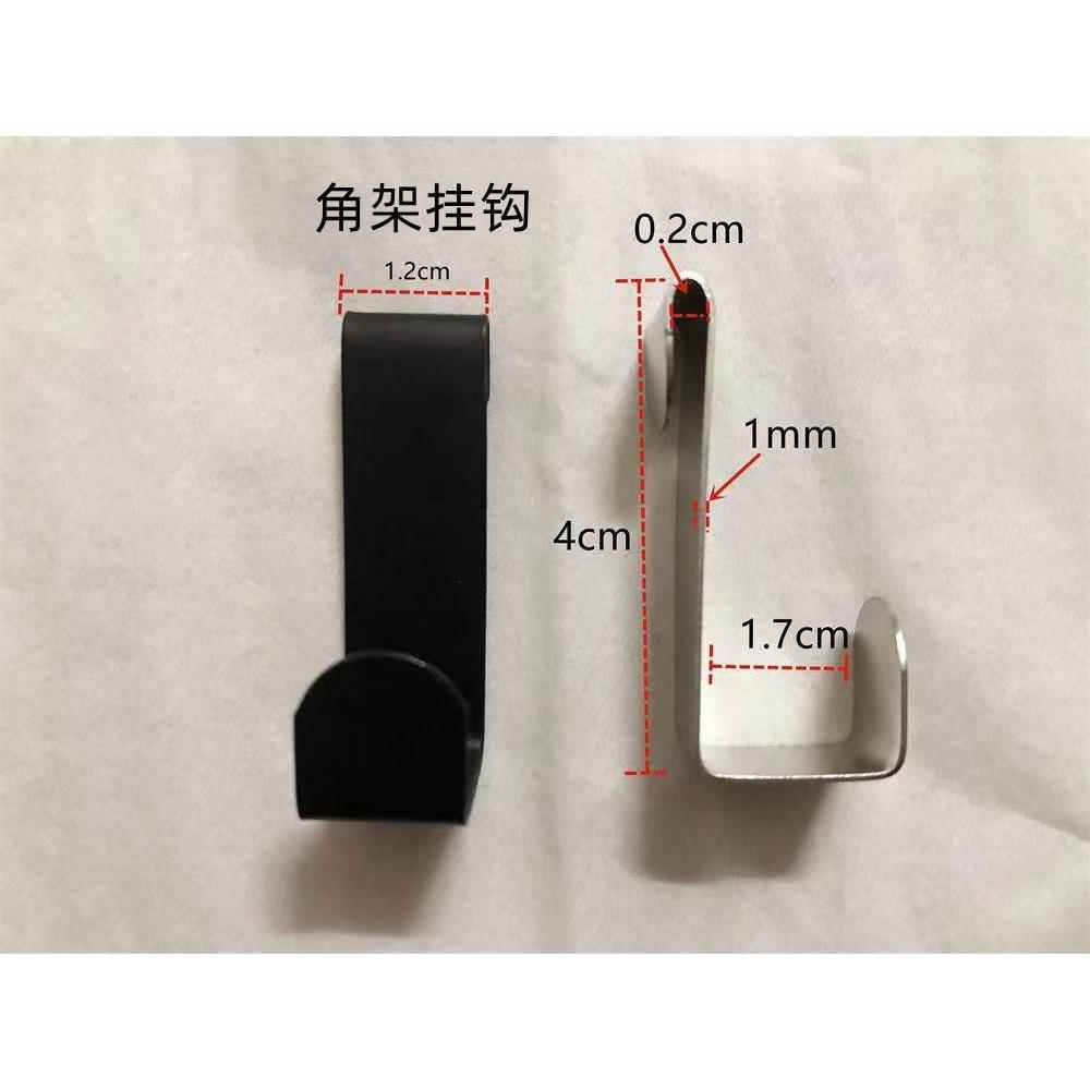 s型扁挂钩家用304不锈钢方管钩子厨房浴室卧室小钩卡勾配件