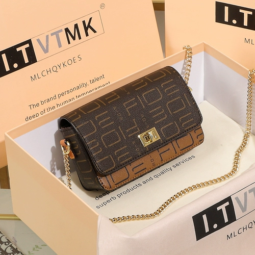 Маленькая небольшая сумка, цепь, барсетка, сумка для телефона, сумка на одно плечо, Гонконг, премиум класс