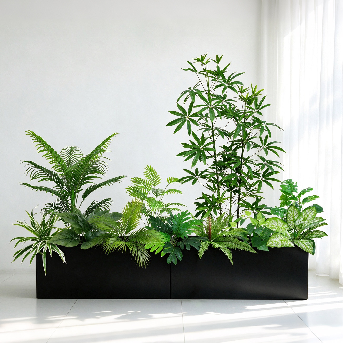 高端轻奢仿真绿植造景花箱摆件