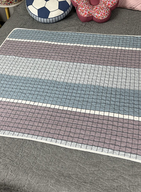 100*120cm双面纯棉隔脏垫绗缝夹棉垫子Ab面可水洗机洗经期防侧漏