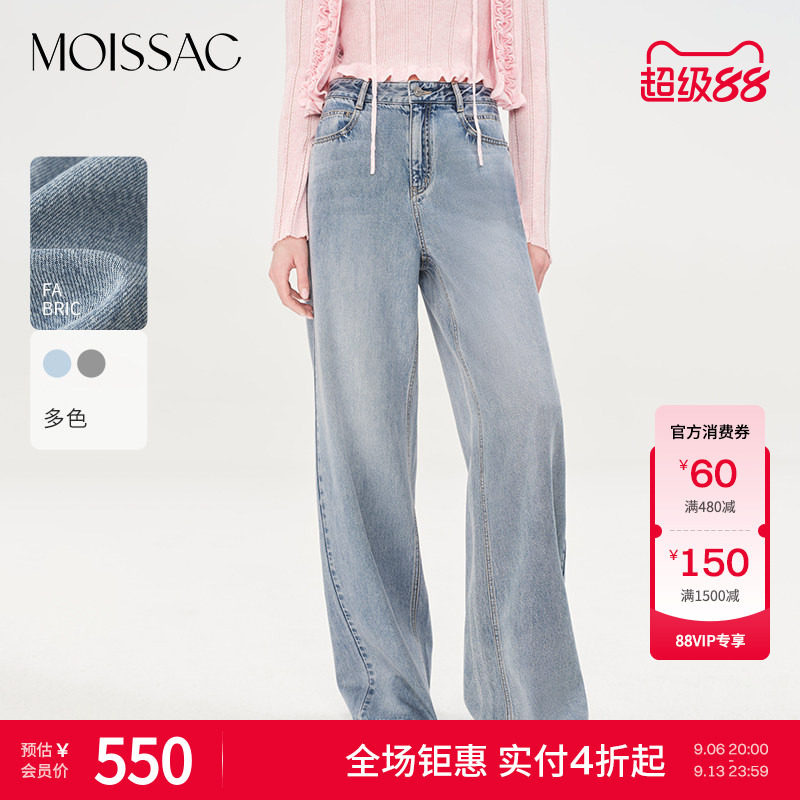 经典休闲感牛仔直筒裤图片