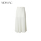 半裙女 优雅米白色双层透视雪纺长款 商场同款 摩萨克2026春新款