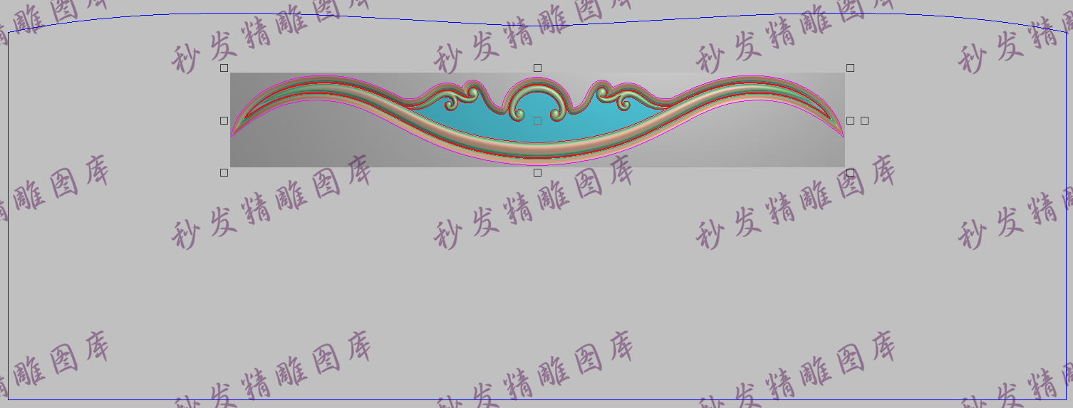 新款精雕图jdp灰度图bmp洋花线条笑脸大床背板966x142