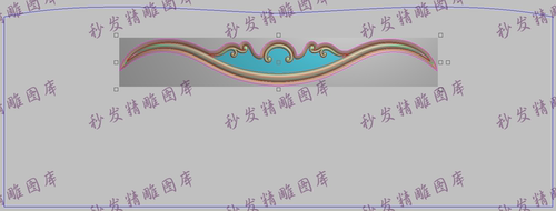 新款精雕图jdp灰度图bmp洋花线条笑脸大床背板966x142