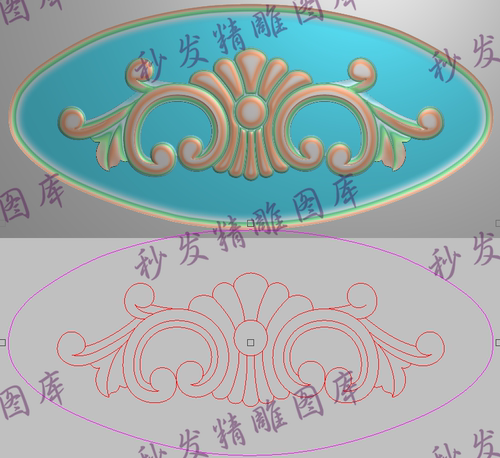 新款精雕图jdp灰度图bmp简欧小美款大床高拼洋花570x265