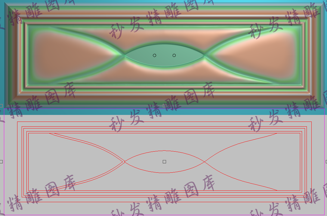 新款精雕图jdp灰度图bmp浮雕图造型线条抽斗拉手539x179