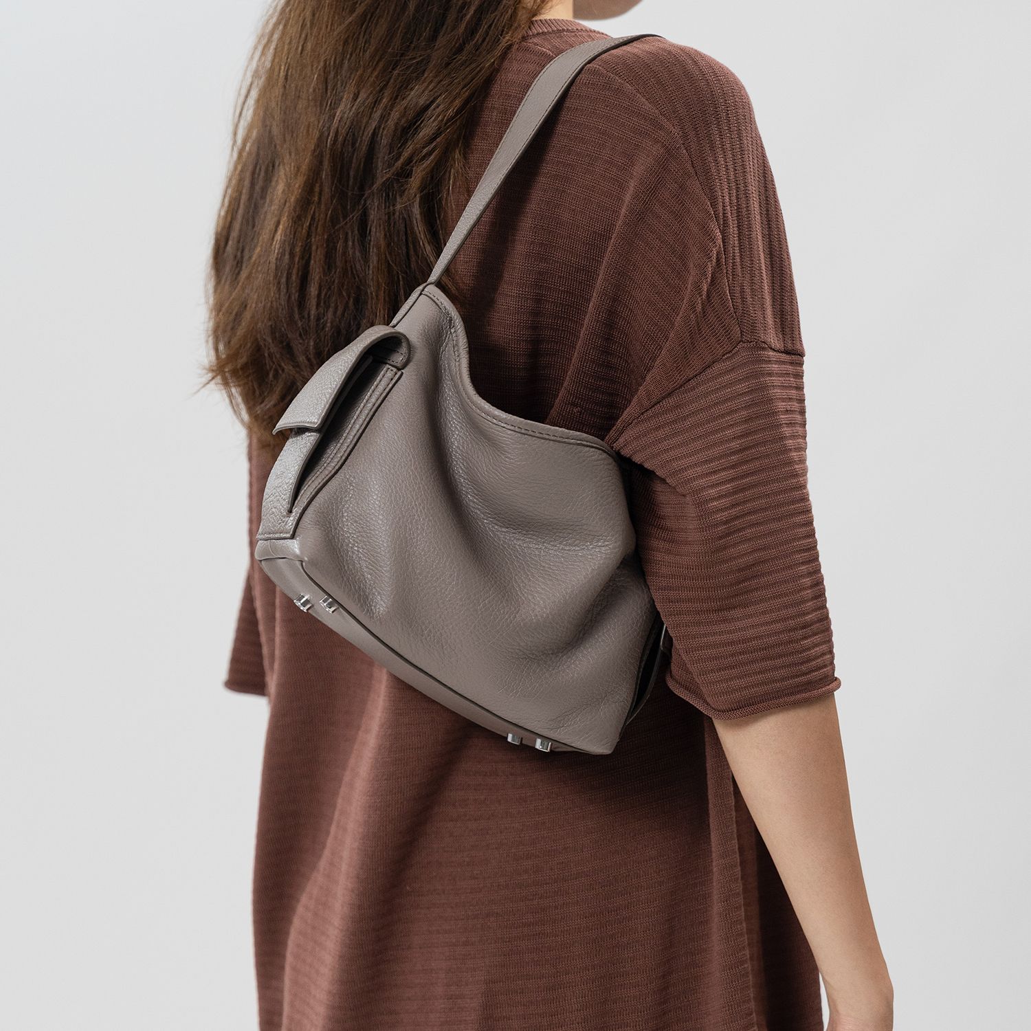 桦碧单肩包女hobo包大容量