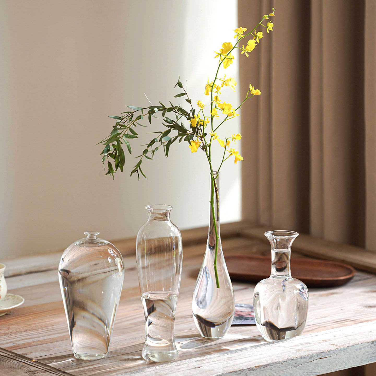 玻璃花瓶创意设计感小众水养花器