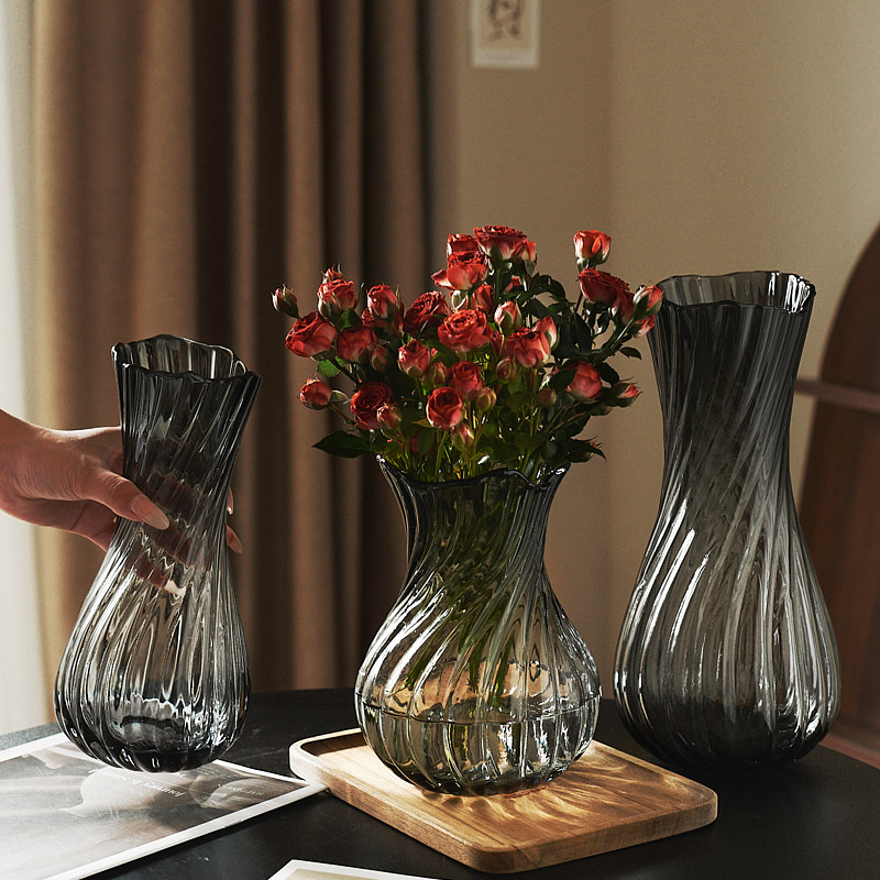 花瓶摆件客厅插花不规则玻璃高级感轻奢鲜花水养玫瑰餐桌创意摆件,家居饰品,花瓶,淘宝优惠券,粉丝福利购,淘宝优惠卷