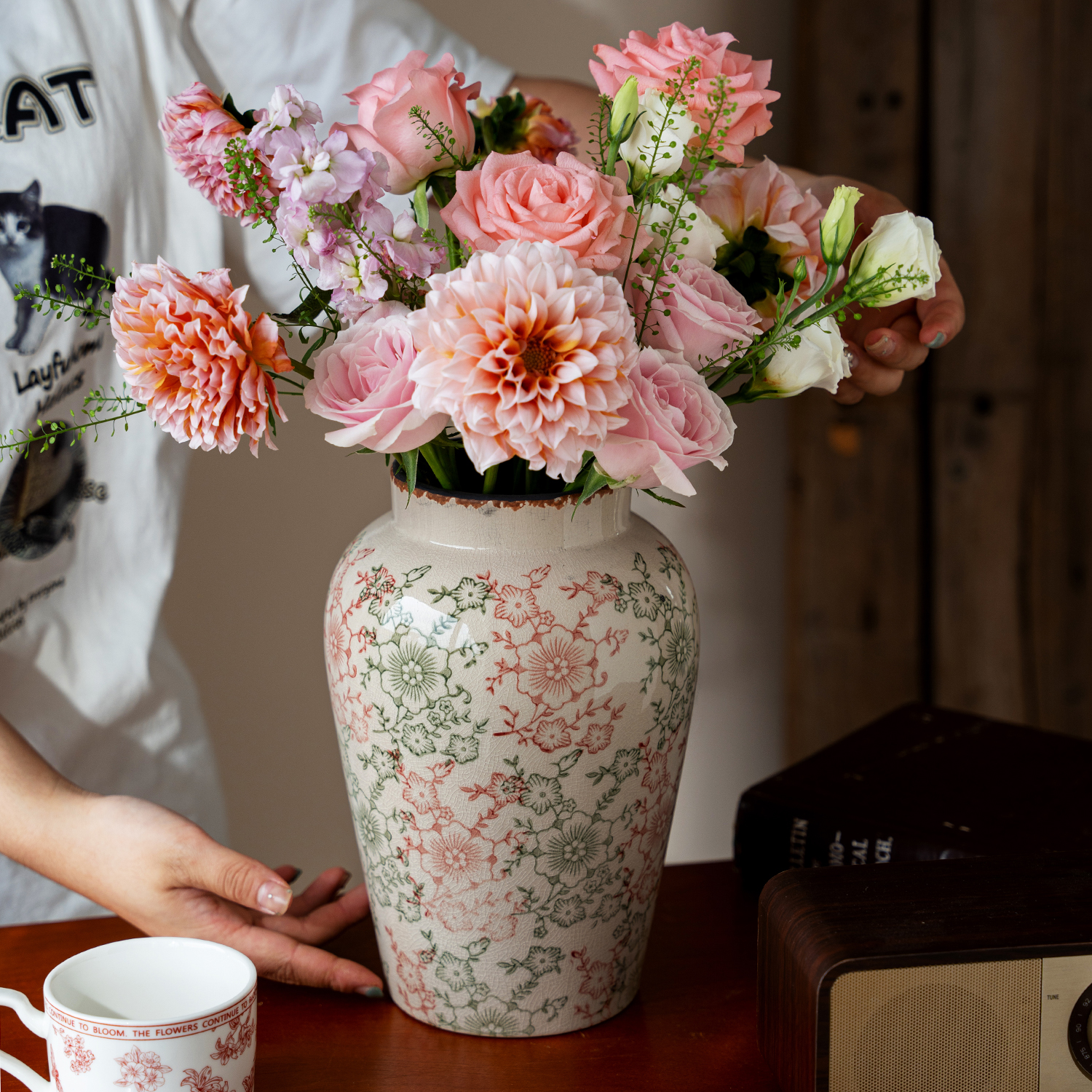 法式高级感中古创意大肚水养花器