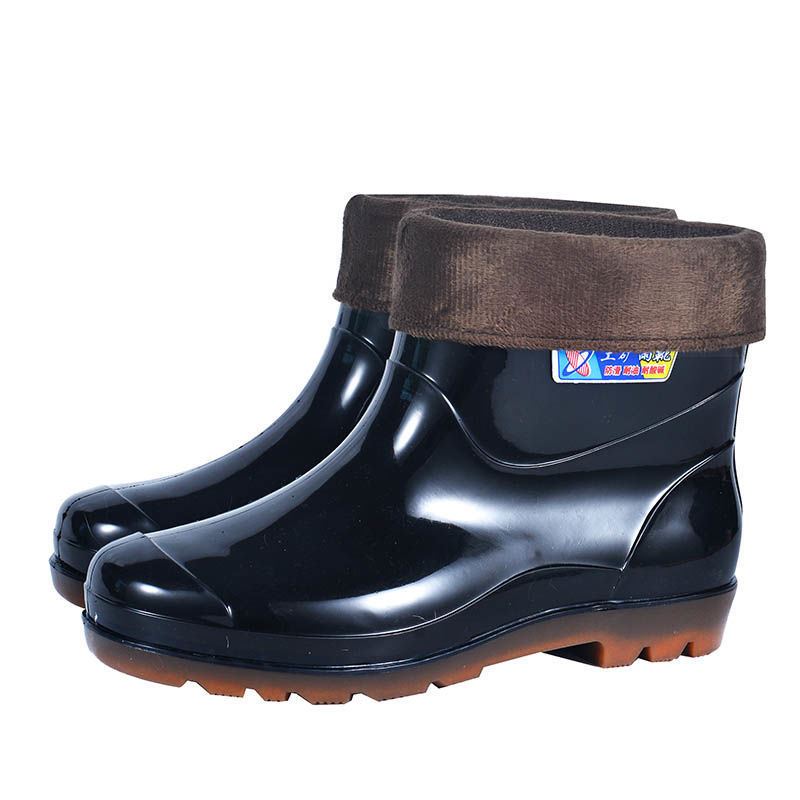 男士雨鞋低帮男士雨鞋短筒厚底耐磨牛筋底水靴中高筒防水防滑胶鞋