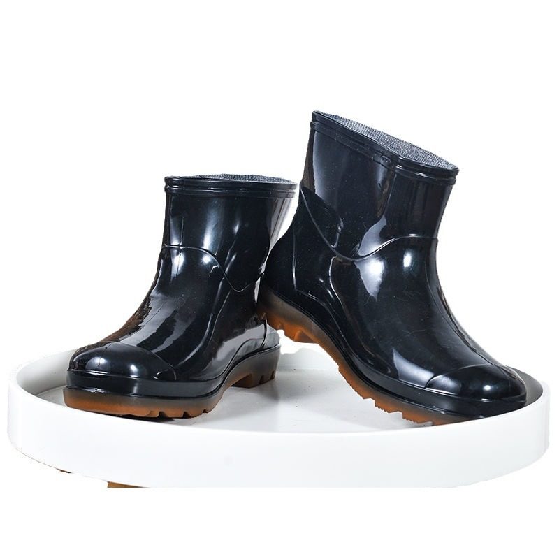 牛筋底男士中筒雨鞋防水鞋短筒水靴水鞋男厨房工作鞋防滑洗车胶鞋